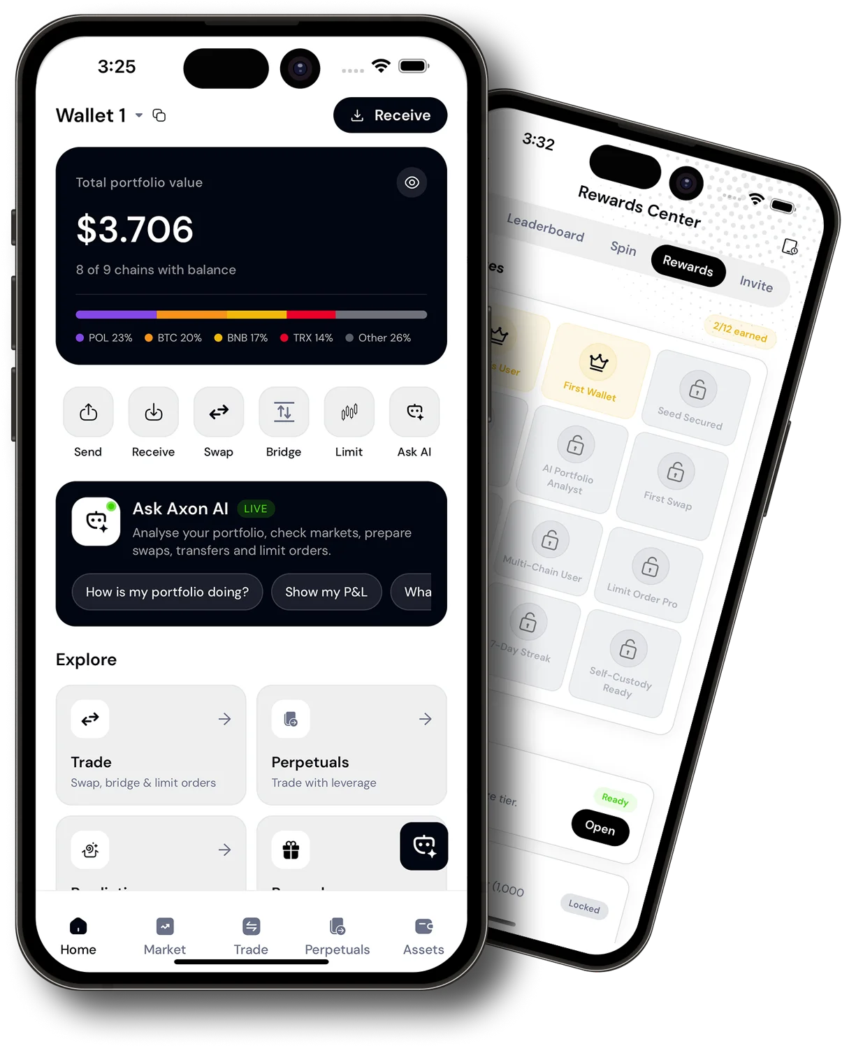 Axon Wallet product interface